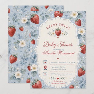Invitation Baby Shower aux Fruits Délicieux