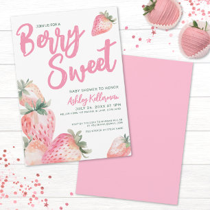 Invitation Baby Shower aux Fruits Rouges Douceur