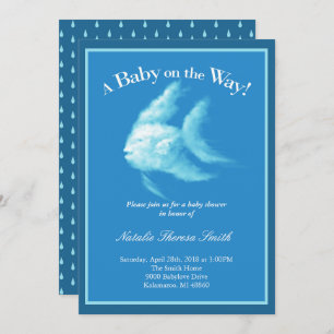 Invitation Baby shower aux poissons-anges