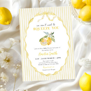 Invitation Baby-Shower aux rayures de citron