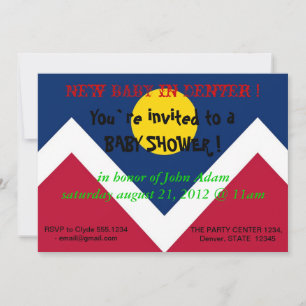Invitation baby shower avec drapeau de Denver City