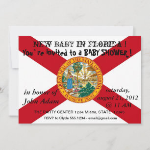 Invitation baby shower avec drapeau de Floride