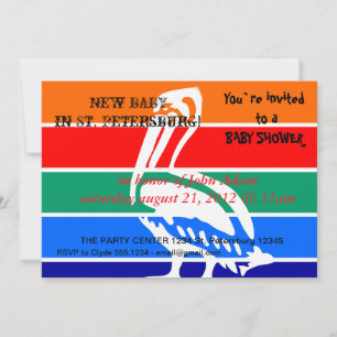 Invitation baby shower avec drapeau de Saint-Péter