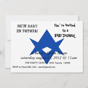 Invitation baby shower avec drapeau de Toyota City