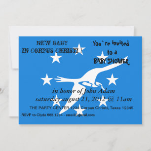 Invitation baby shower avec le drapeau de Corpus C