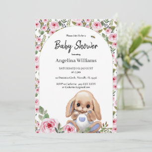 Invitation baby shower avec un design mignon