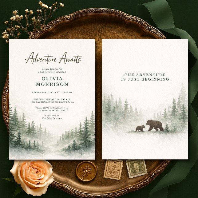 Invitation Baby Shower Aventure Attend Les Animaux (Créateur téléchargé)