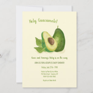 Invitation Baby shower Avocado