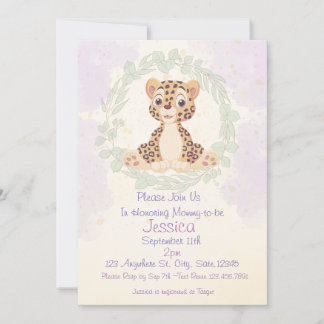 Invitation Baby shower Baby Cheetah