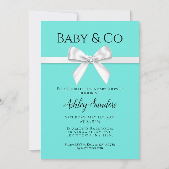 Invitation Baby shower Baby & Co (Devant)