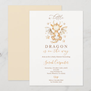 Invitation Baby shower Baby Dragon