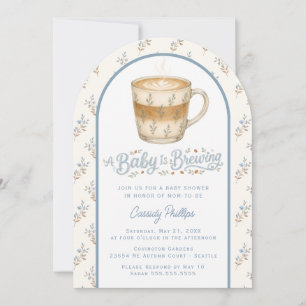 Invitation Baby Shower Baby fait du Café