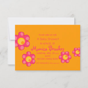 Invitation Baby shower  Baby Flowers II ou