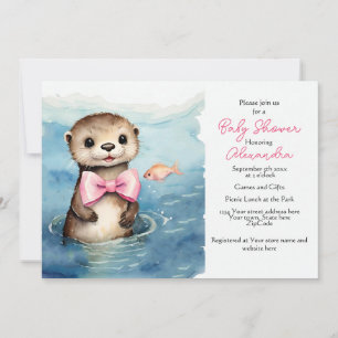 Invitation Baby shower Baby Otter