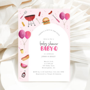 Invitation Baby shower Baby-Q (BBQ) pour l'invitation de la p