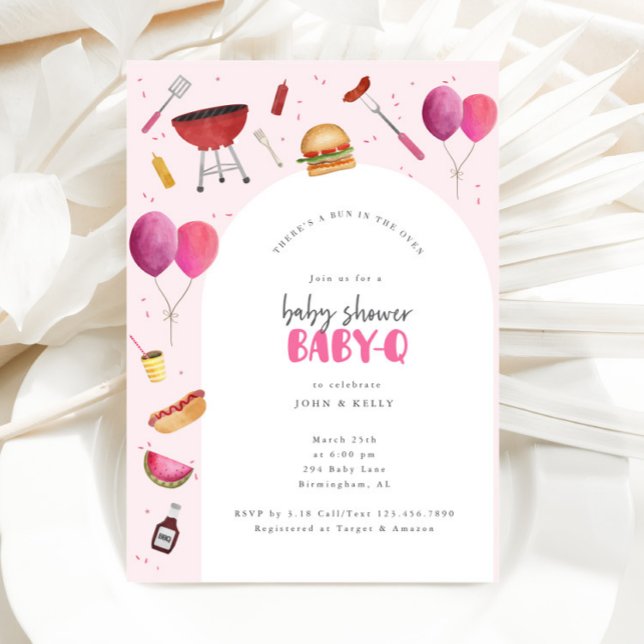 Invitation Baby shower Baby-Q (BBQ) pour l'invitation de la p (Créateur téléchargé)