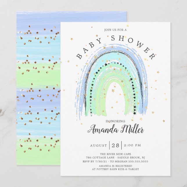 Invitation baby shower Baby shower Invitation (Devant / Derrière)