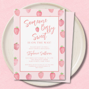 Invitation Baby Shower Baies Sucrées Fille