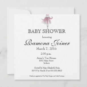 Invitation Baby shower Ballerina