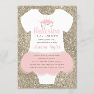 Invitation Baby shower Ballerina