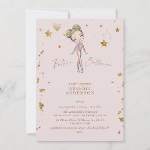 Invitation Baby shower Ballerina Blush Future