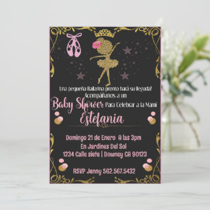 Invitation Baby shower Ballerina invitacion de bailarina