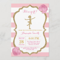 Baby shower Ballerina Parties scintillant rose et