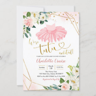 Invitation Baby shower Ballerina Tutu