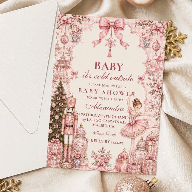 Invitation Baby Shower Ballerine Enchantée (Créateur téléchargé)