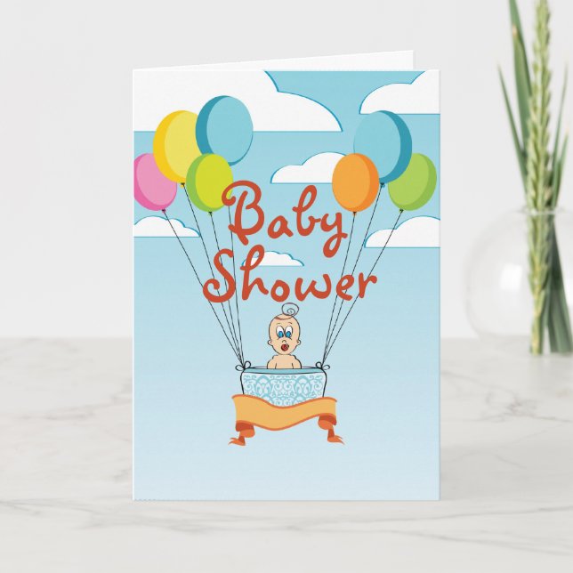 Invitation baby shower Ballons (Devant)