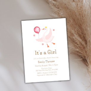 Invitation Baby shower ballotte de cygne princesse dansante r