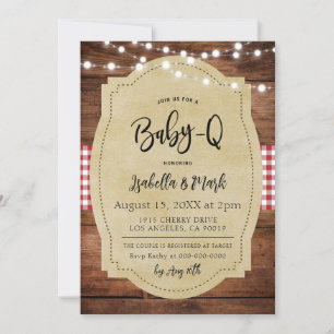 Invitation Baby shower barbecue Baby-Q