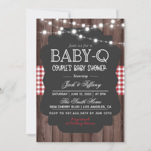 Invitation Baby shower barbecue bébé-Q