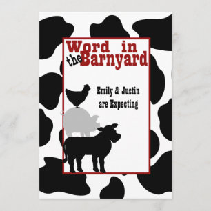 Invitation Baby shower Barnyard
