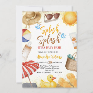 Invitation Baby shower Bassin Splish Splash Baby