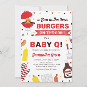 Invitation Baby shower BBQ
