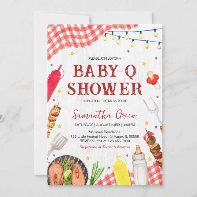 Invitation Baby shower BBQ (Devant)