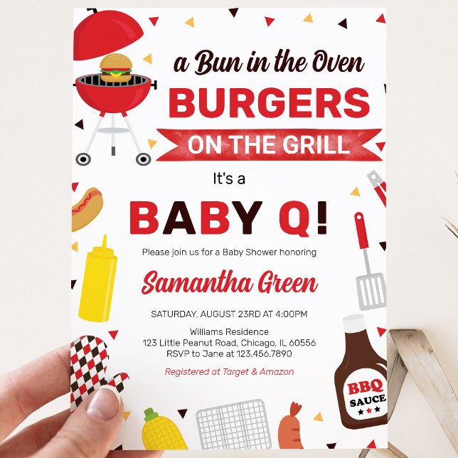 Invitation Baby Shower BBQ (Créateur téléchargé)