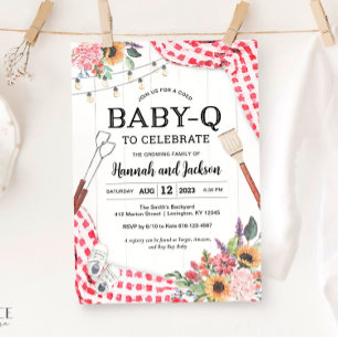 Invitation Baby shower BBQ Baby shower BabyQ