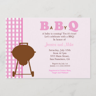 Invitation Baby shower BBQ BaByQ