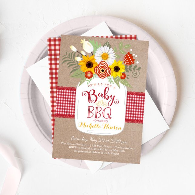 Invitation Baby shower BBQ bébé, Invitation BabyQ (Créateur téléchargé)