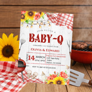 Invitation Baby Shower BBQ dans le jardin