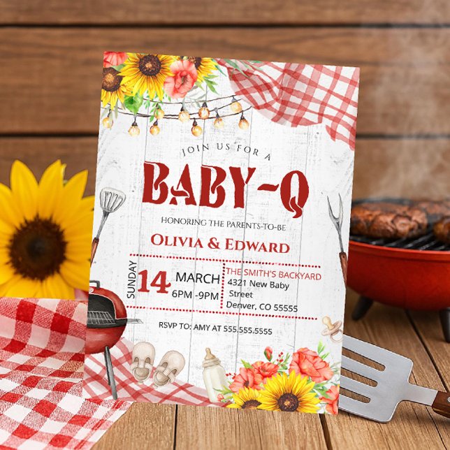 Invitation Baby Shower BBQ dans le jardin (Créateur téléchargé)