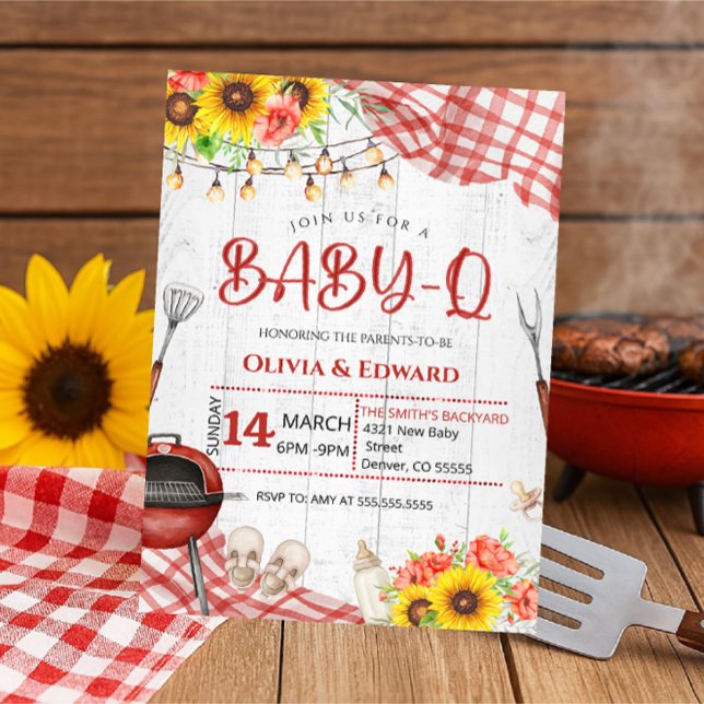 Invitation Baby Shower BBQ dans le jardin (Créateur téléchargé)