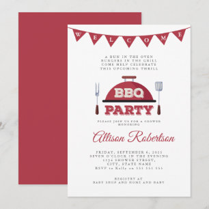 Invitation Baby shower BBQ extérieur