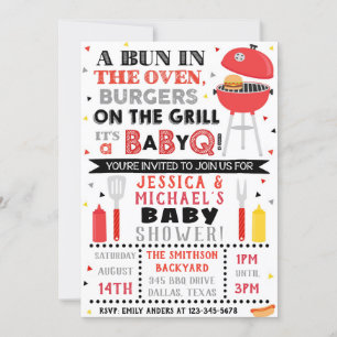 Invitation Baby shower BBQ   Invitation BaBy Q