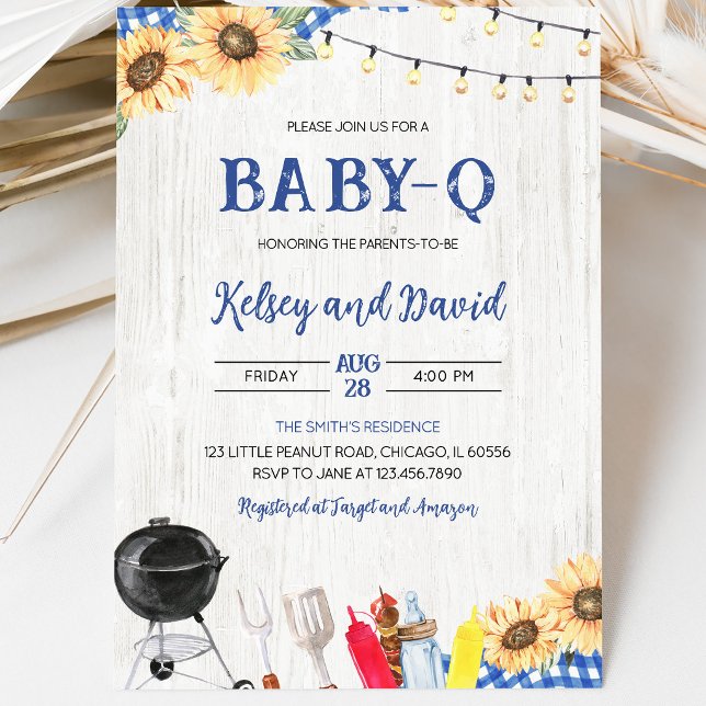 Invitation Baby Shower BBQ pour Garçon (Créateur téléchargé)