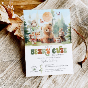 Invitation Baby shower Beary Cute Woodland