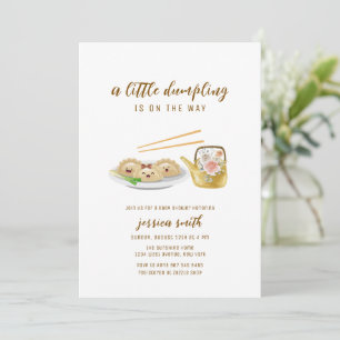 Invitation Baby Shower Bébé Asiatique Dumpling Genre Neutre M