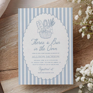 Invitation Baby Shower Bébé au Four Neutre